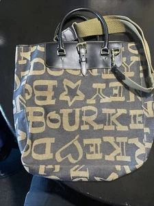 Vintage Dooney & Bourke Canvas Monogram Tote Bag - Picture 1 of 9