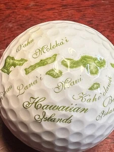 Hawaiian Islands Maui Lana'i O'ahu Unique Logo Used Golf Ball K-7-8 - Picture 1 of 11