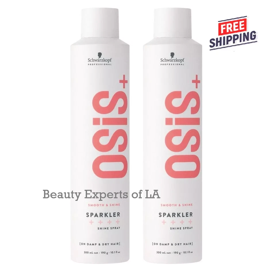 2 PACK  Schwarzkopf Professional Osis+ Sparkler Shine Spray Lightweight 300ml - Image 1 of 1