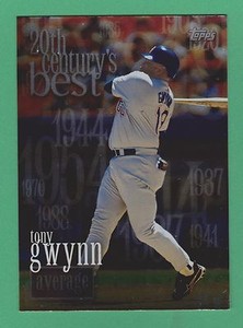 2000 Topps 20th Century's Best Tony Gwynn San Diego Padres #229