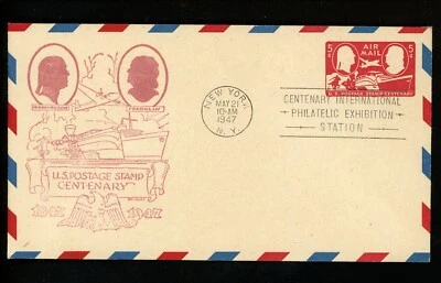 US FDC #UC17 Don Lowry 1947 New York NY CIPEX Stamp Centennial  - Image 1 of 2