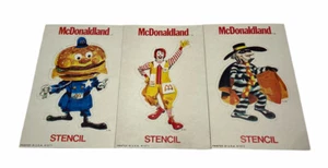 Vintage NOS 1973, McDonald's, "Un-Punched" Stencils (Set of 3) Scarce - Picture 1 of 7