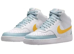 Nike Court Vision Mid Next Nature White Ocean Bliss - FJ3998-100 - Picture 1 of 6