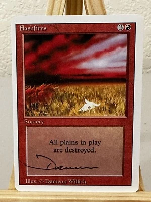 MTG Magic Flashfires Signed Artist Proof x1 3RD Revised 3ED Dameon Willich - Image 1 of 2