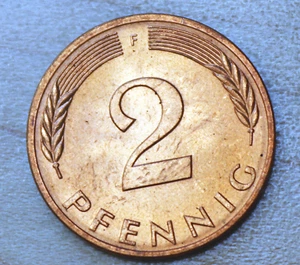 1977 F Germany 2 Pfennig Unc. - Picture 1 of 2