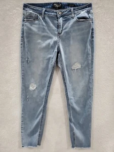 Jeans skinny Kenneth Cole donna taglia 10 blu lavaggio chiaro effetto invecchiato - Foto 1 di 9