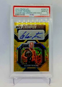 UFC 2023 "GLOVER TEIXEIRA" Auto PSA 10 Gold 01/10 Prizm Champion Signatures - Picture 1 of 4