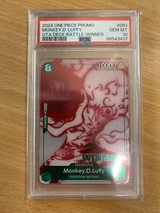 Monkey.D.Luffy UTA Deck Battle Winner (88543417) PSA 10 One Piece - Imagen 1 de 2