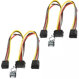 2 Stück SATA PC Y Stromkabel SSD Kabel Adapter Stromadapter GERADE - Bild 1 von 1