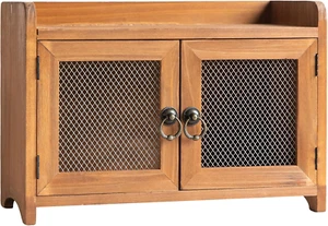 - Storage Cabinet, Mini Countertop Cabinet, Wood Organizer for Kitchen Living Ro - Picture 1 of 12