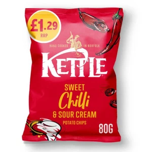 Kettle Sweet Chilli & Sour Cream Potato Chips Kartoffelchips 80g - Bild 1 von 1
