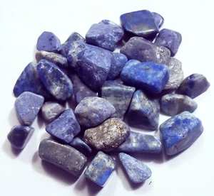 Loose Gemstone Natural Lapis Lazuli Polished Chips Lot 253.00 Ct With Free Gift - Picture 1 of 5