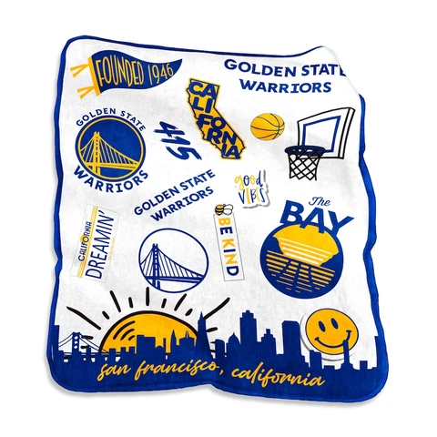 Golden State Warriors NBA 50'' x 60'' Native Raschel Throw Blanket-F52824989 Cover