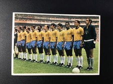 PELE 1970-71 BERGMANN-VERLAG Brazil WORLD CUP CHAMPIONS PELE Brazil Team Card