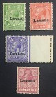 MOMEN: BRITISH LEVANT SG #S1-S2,S4,S6 SALONICA 1916 MINT OG H LOT #60304