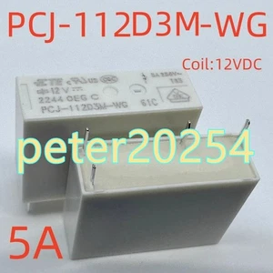5 Stück Neu PCJ-112D3M-WG Spule: 12V-5A 4-poliges Relais #TT - Bild 1 von 1