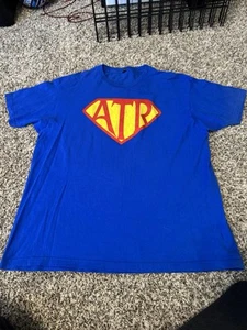 Blue cotton Tultex Superman shirt for adults - Picture 1 of 5
