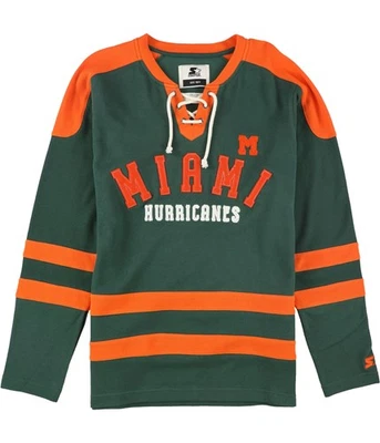 Suéter Pullover STARTER para Hombres Universidad de Miami, Verde, Grande Foto 1 de 2