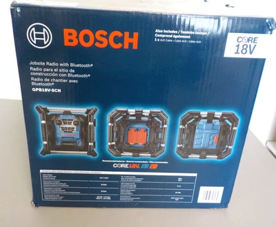 NOVO - Bosch - GPB18V-5CN - Rádio local de trabalho 18V/120V com subwoofer Bluetooth 20Watt - Imagem 1 de 3