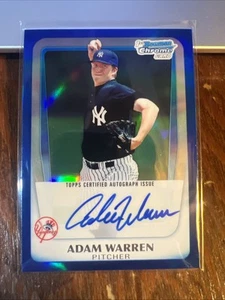 Adam Warren 2011 Bowman Chrome Prospects blu rifrattore auto RC #BCP111/150 - Foto 1 di 7