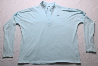 Top Nike para mujer ligero manga larga cuarto cremallera AP2 azul glaciar talla: XL Foto 1 de 4
