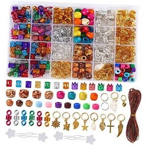 402 Pieces Dreadlocks Beads Hair Braid Accessories Braid Rings Multi-colored - Picture 1 of 8