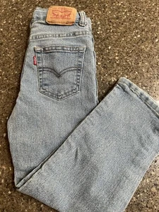 Levi's 514 Straight Fit Boys Performance Jeans Size 6 Regular Adjustable Waist - Picture 1 of 5