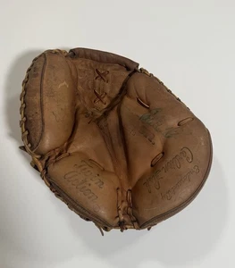Guante de colección de los años 70 firmado por Wilson autografiado Carlton Fisk Catchers Mitt Medias Rojas - Imagen 1 de 3