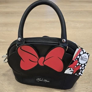 Minnie Mouse Ohren Lounge Fly Umhängetasche schwarz rot 10" B x 8" H x 5" T - Bild 1 von 11