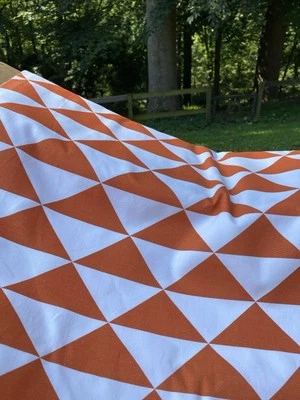 3.5 yds 100% linen Fabric Made In USA Summer Outdoor Home Decor Geometric - Image 1 of 4