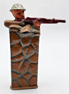 Barclay Manoil Soldier Behind Wall Shooting B58 - Picture 1 of 5