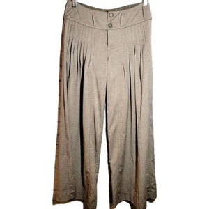 Anthropologie Cartonnier Hose Größe 2 weites Bein plissiert braun Taschen Bündchen  - Bild 1 von 9