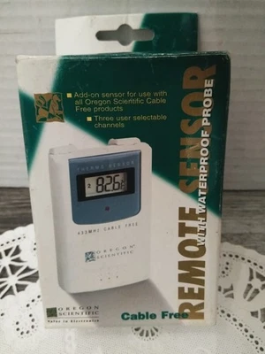 N.O.S. Oregon Scientific THC-128 drahtloser Fernsensor mit wasserdichter Sonde - Bild 1 von 4