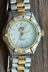 Tag Heuer WE1422-2 2000 Series Silver Gold Vintage Quartz White Dial Working - Bild 1 von 16