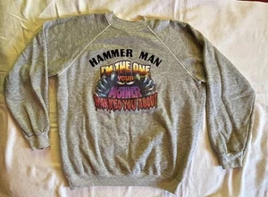 Sudadera De Colección Gris Hanes Cuello Redondo I’m The One Your Mother Warned Años 90’s XL - Imagen 1 de 7