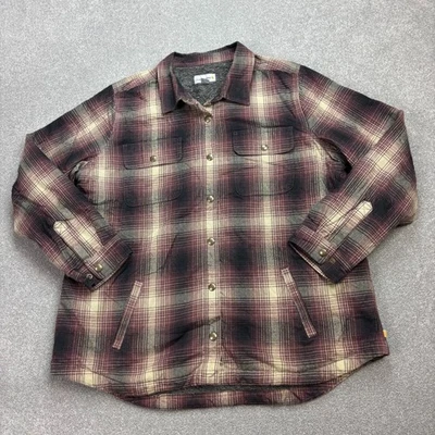 Camisa Carhartt Feminina 2XL XXL Red Shacket Xadrez Forrada Tarefa Utilitária Senhora - Imagem 1 de 4