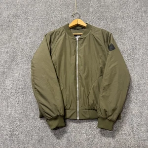The North Face Bomber Jacket Women's Medium Stained Full Zip Insulated Green - Picture 1 of 18