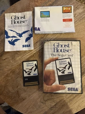 Ghost House Sega Card Game Complete CIB w/ POSTER Master System Dracula Bats - Image 1 of 4