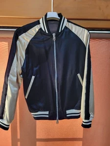 SOPH Reversible XL Bomber Jacket Black/Brown Suede Style Used - Picture 1 of 8