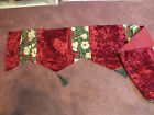 Collectible Holiday Christmas Fireplace Piano Mantle Doily 78 X 14" + 4" Tassel