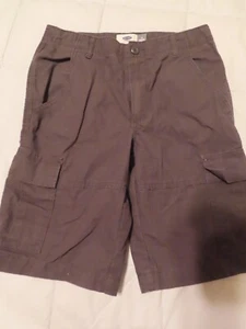 OLD NAVY Cargo Pocket Shorts Size 12 Reg Standard Gray Waist Button Tightener - Picture 1 of 4