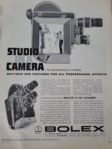 1957 Bolex H series studio camera a Paillard product vintage ad - Bild 1 von 1