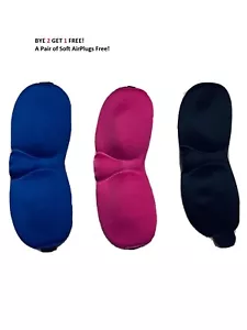 Máscara de ojos 3D acolchada suave máscaras para dormir cubierta ayuda de viaje descanso sombra con los ojos vendados - Imagen 1 de 10