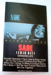 Sade - Diamond Life - 1985 Portrait Records Audio Rare OOP Cassette Tape - Foto 1 di 4