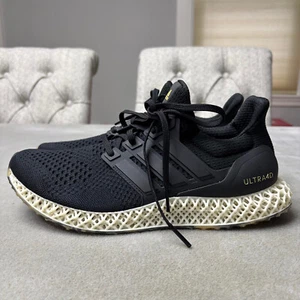 Adidas Ultra4D Black Gold Metallic Running Shoes IG2264 Mens Size 9 - Picture 1 of 9