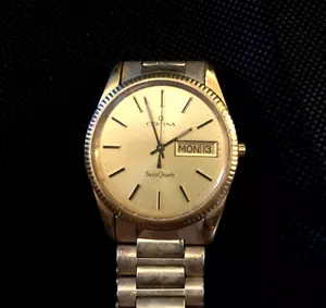 Vintage Certina Swiss Quartz Wristwatch 10k Gold Plated, ETA 955.112. - Picture 1 of 12