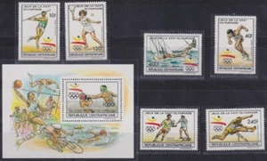F-EX48884 CENTRAL AFRICAMNH 1989 OLYMPIC BARCELONA ATHLETISM TENNIS SOCCER - Picture 1 of 1