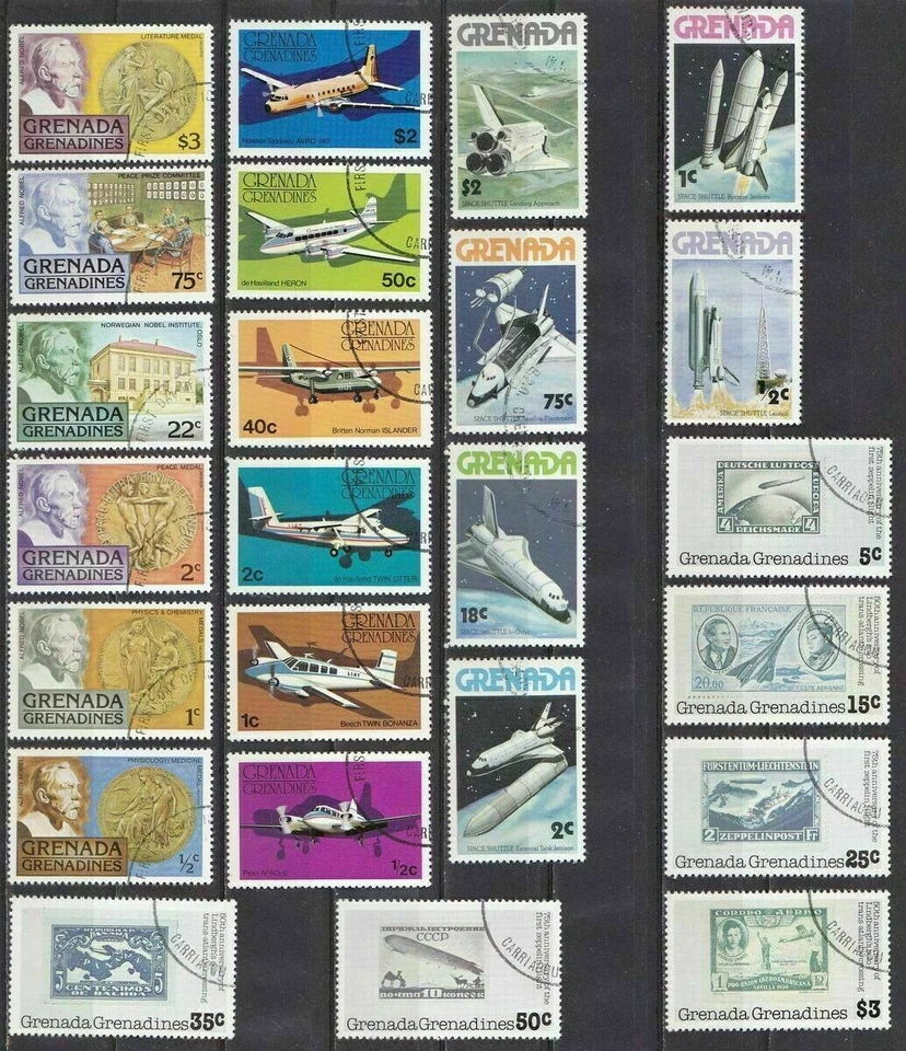 Granada Granadinas 1,4 juegos completos Alfred Nobel Space Shuttle aviación 348 - Imagen 1 de 1