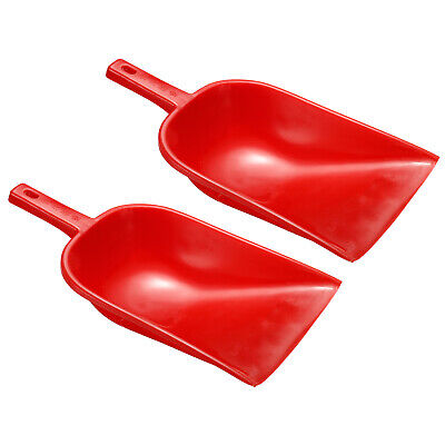 2Pcs Feed Scoop PP 13.6  Flour Cereal Sugar Utility Handle Shovel Red • 12.22$