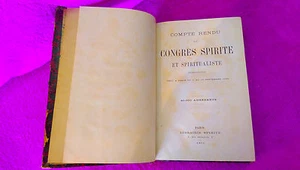 ESPIRITISMO, CONGRESO INTERNATIONAL, COMPTE RENDU 1889 - Imagen 1 de 1